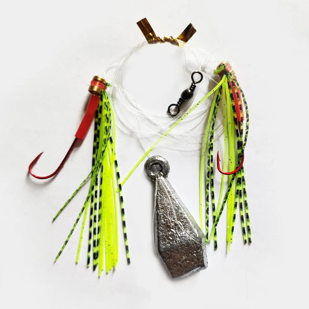 3X Custom Designed Tangle Free Skirt Flasher Whiting Rigs Hook Size 4# / 6#