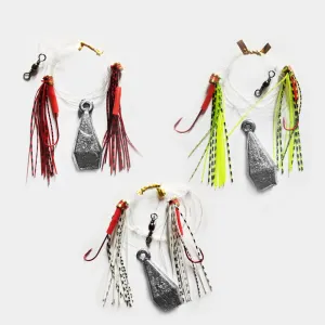3X Custom Designed Tangle Free Skirt Flasher Whiting Rigs Hook Size 4# / 6#