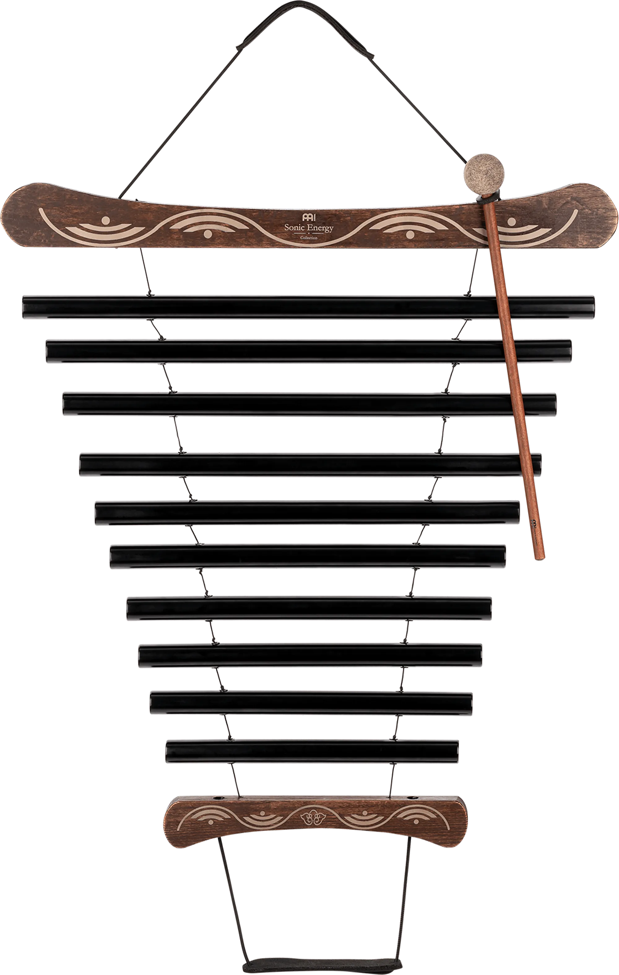 432 Hz Meditation Flow Chime 38" / 95 cm 10 Notes C Minor - Black