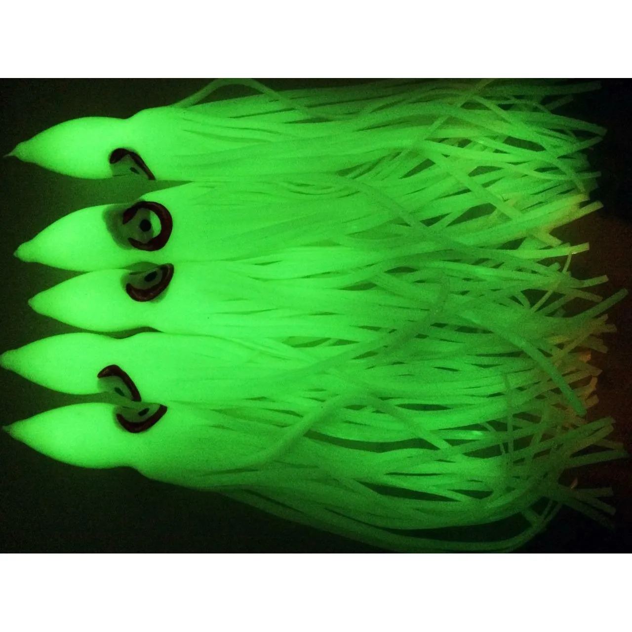 5 x Octopus Squid Skirt Trolling Jig Lure Super Luminous 8cm