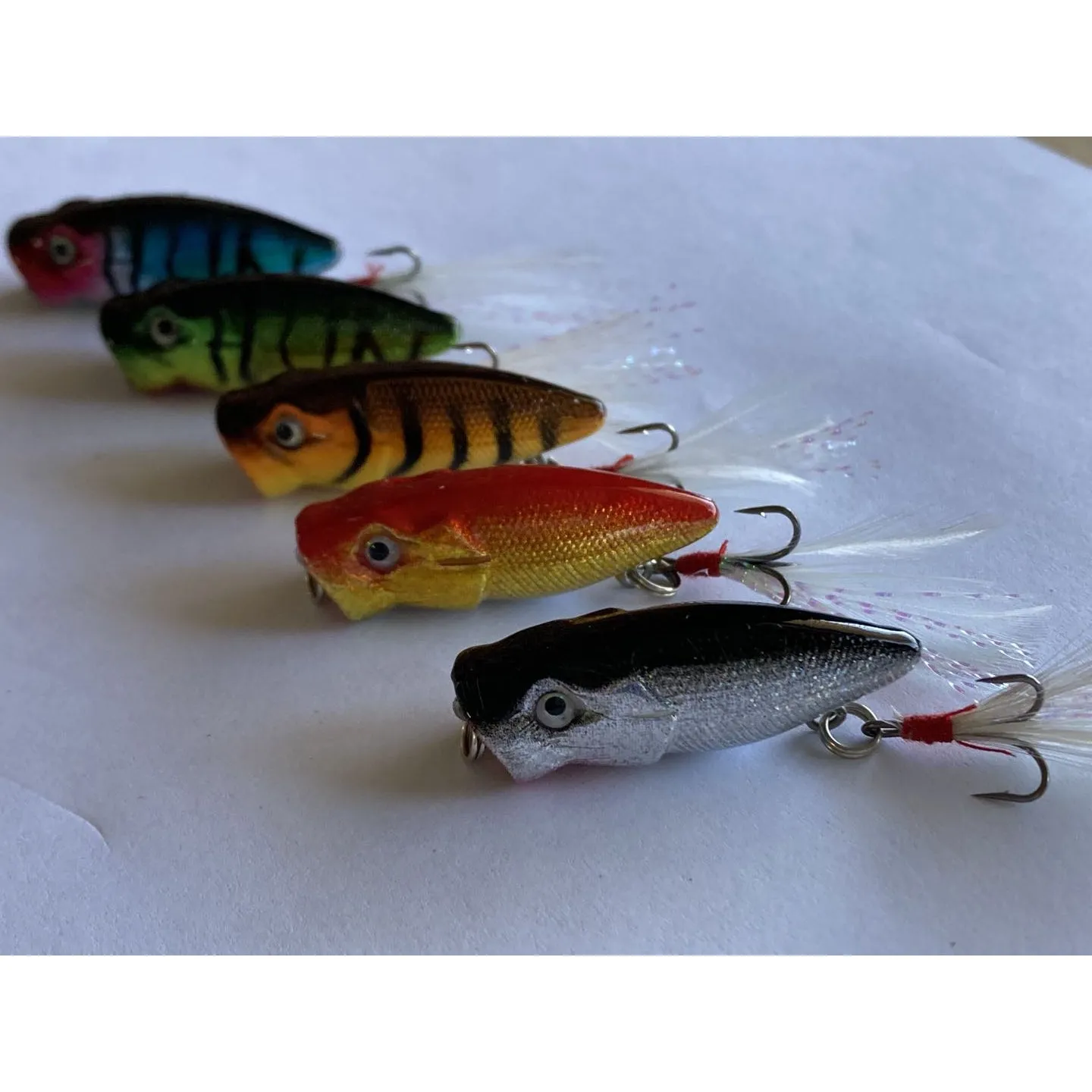 5 X Small Size Popper Lures For Estuary Fishing Tackle