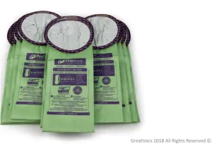 50 pack of GV proteam 10 qt round paper bags and 3 pre/ post filters for proteam vacuums