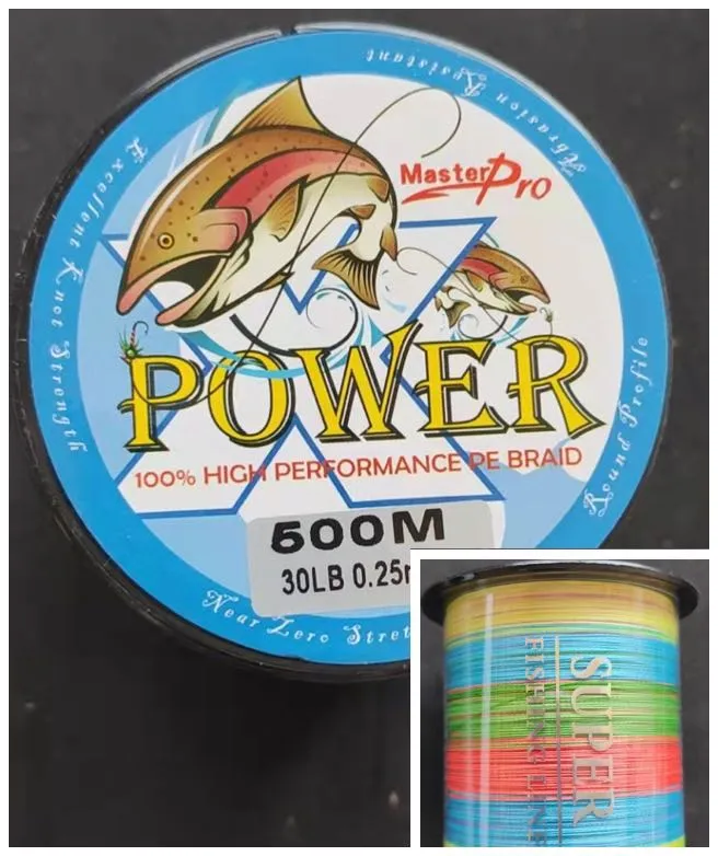 500M PE Braid Line 50LB/60LB/80LB100LB Multi Colour 10M Interval Fishing Tackle