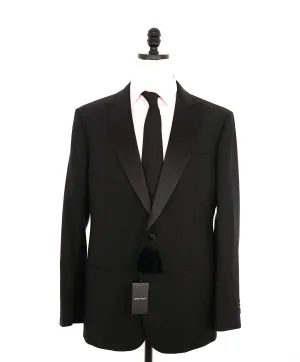$5,494 GIORGIO ARMANI - "SOHO" Black SILK LINED Peak Lapel Tuxedo - 46R