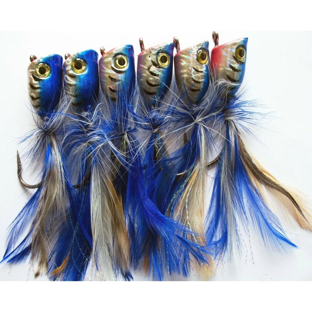 6 X New Generation Quality Medium Surf Popper Fishing Tackle (Blue)