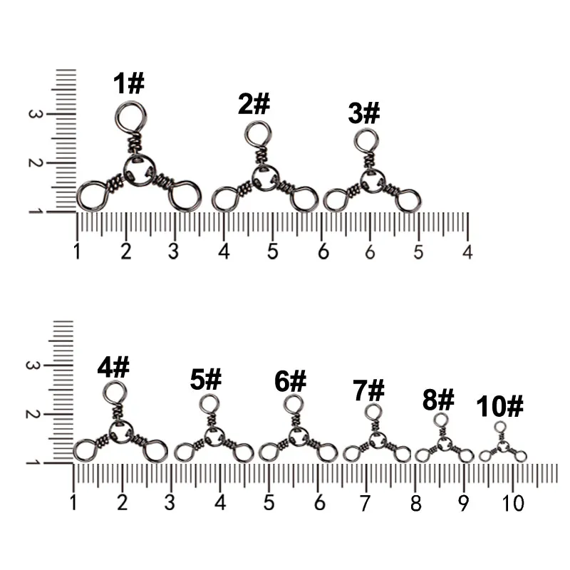 60 X CrossLine (3 Way) Swivel in Size 5# Fishing Tackle