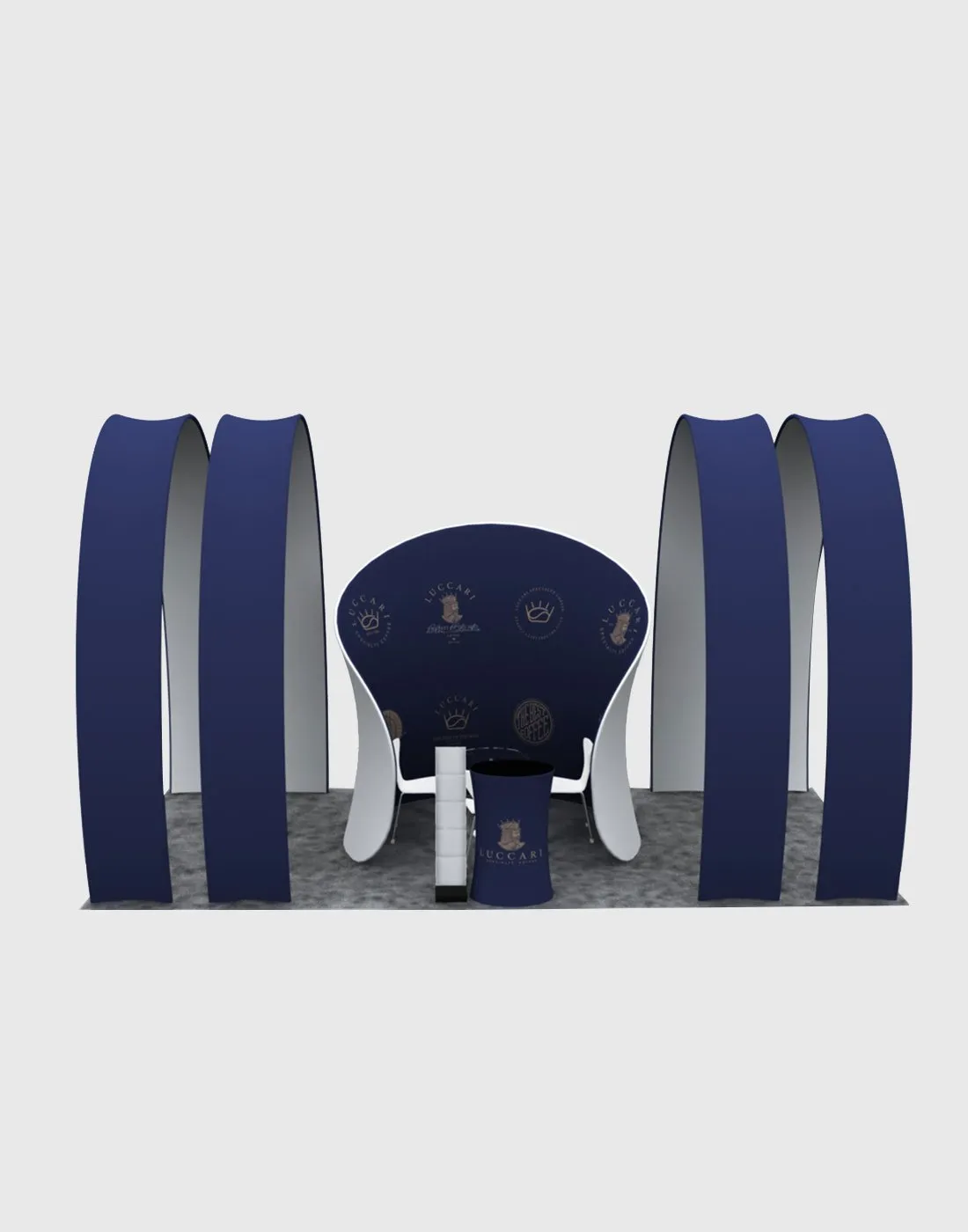 6m Meeting Pod with Round Arch Exhibition Kit