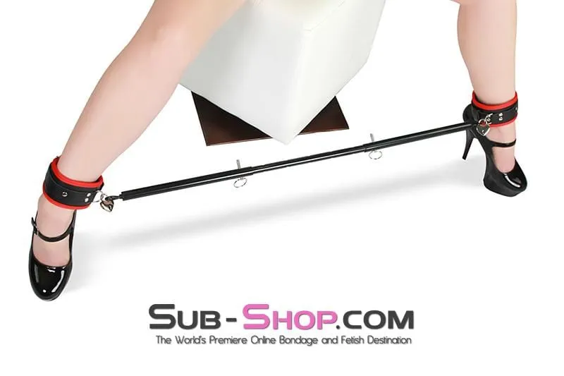 7711HS     Adjustable Bondage Spreader Bar, Black