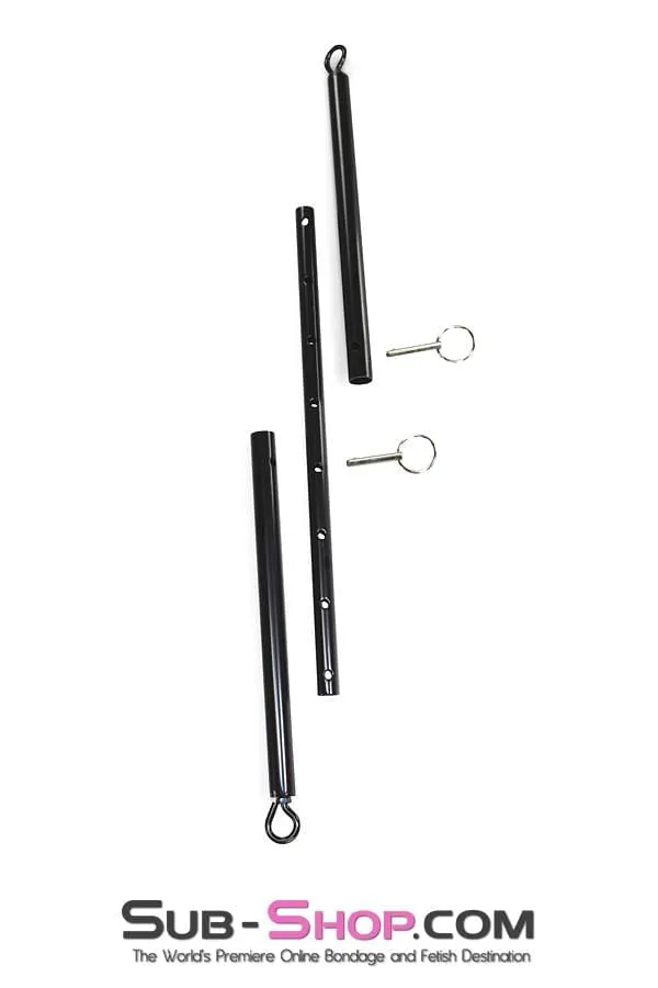 7711HS     Adjustable Bondage Spreader Bar, Black