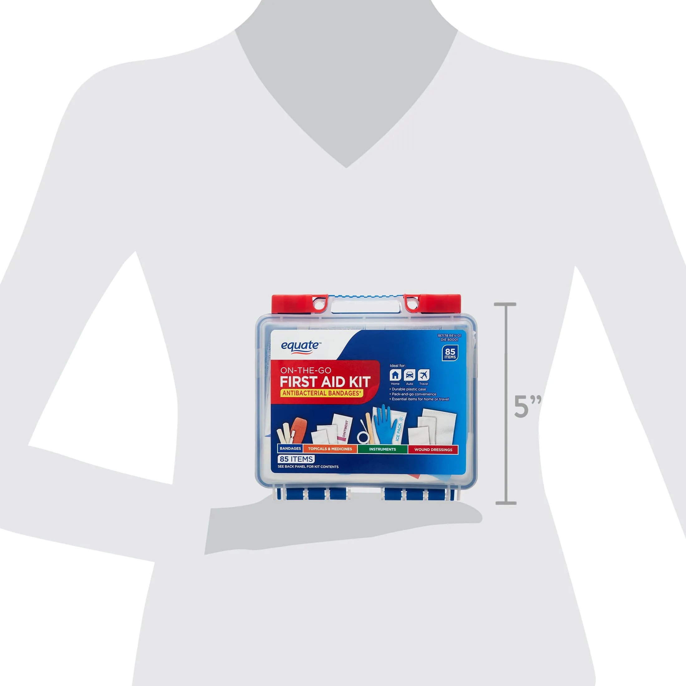 85 Piece First Aid Kit Medical Emergency Bag Survival Travel Home Car Camping