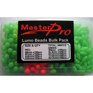 900 x Lumo Soft Glow Beads Bulk Pack Fishing Tackle