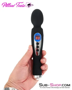 9942M      9 Function with 8 Speeds Silicone Waterproof Rechargeable LCD Wand Vibrator