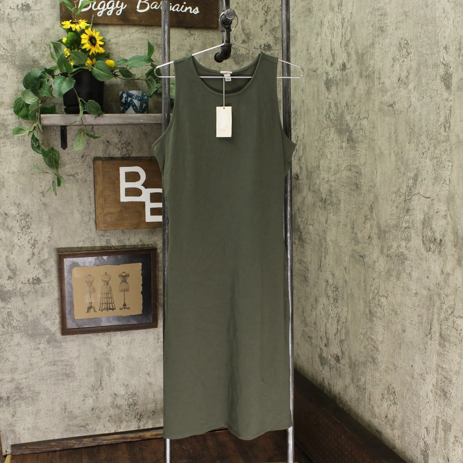 A New Day Women's Sleeveless Crewneck Knit Midi Dress