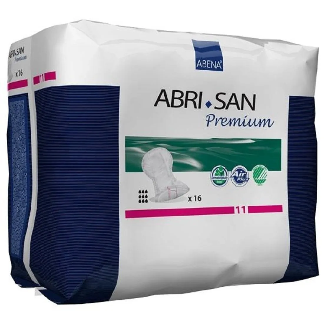 Abena Abri-san 11 Premium Shaped Pad 15" X 29" L, 3400ml Absorption Case of 4 (Bags of 16)
