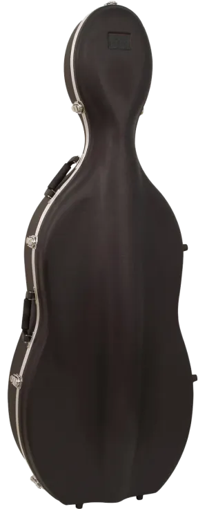ABS Cello Case with Wheels 1/4-1/2 - Black