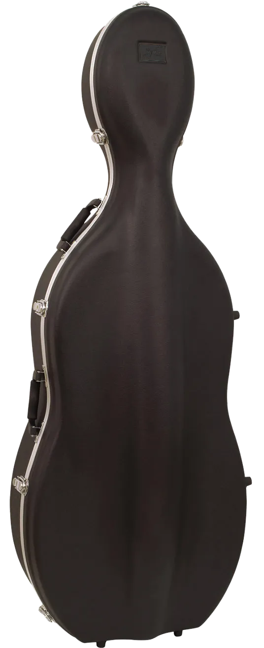 ABS Cello Case with Wheels 1/4-1/2 - Black