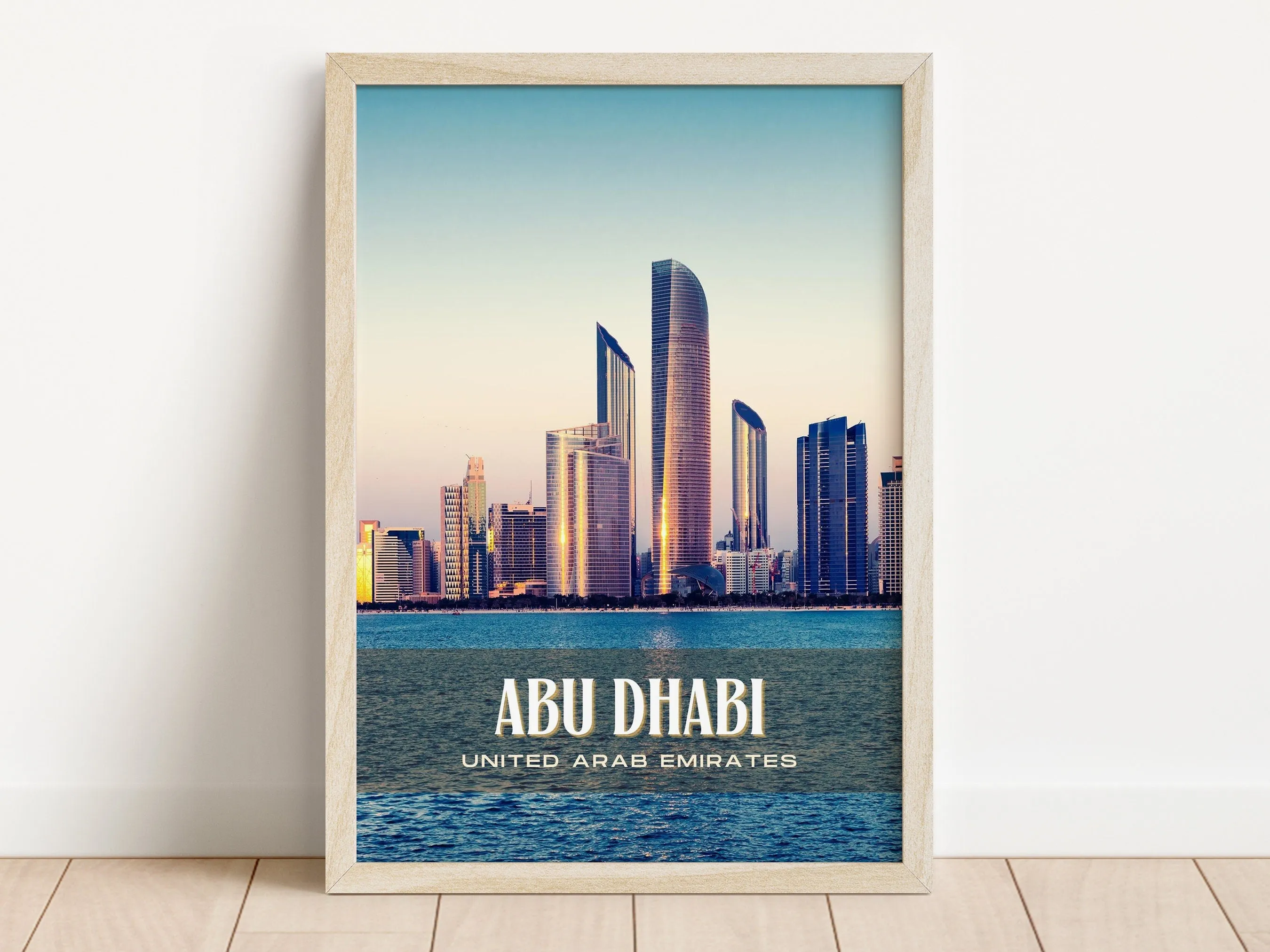 Abu Dhabi Retro Wall Art, UAE
