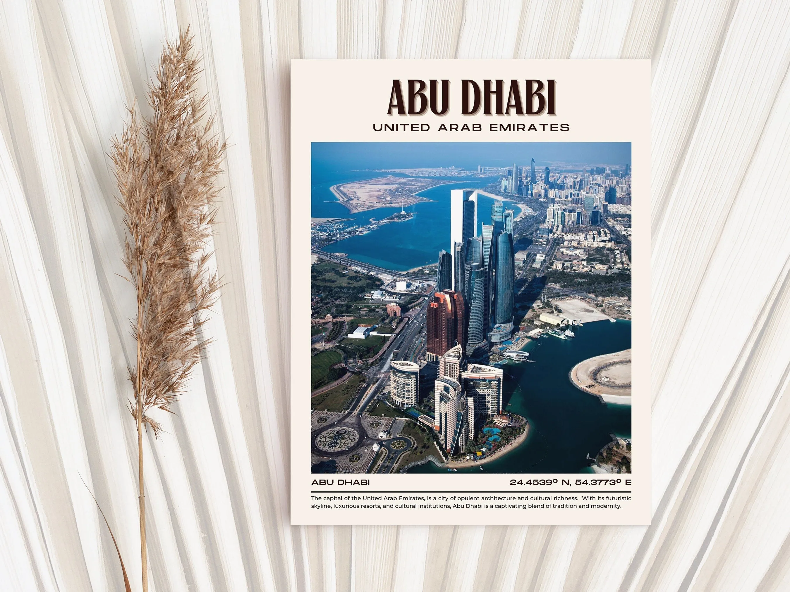 Abu Dhabi Vintage Wall Art, UAE