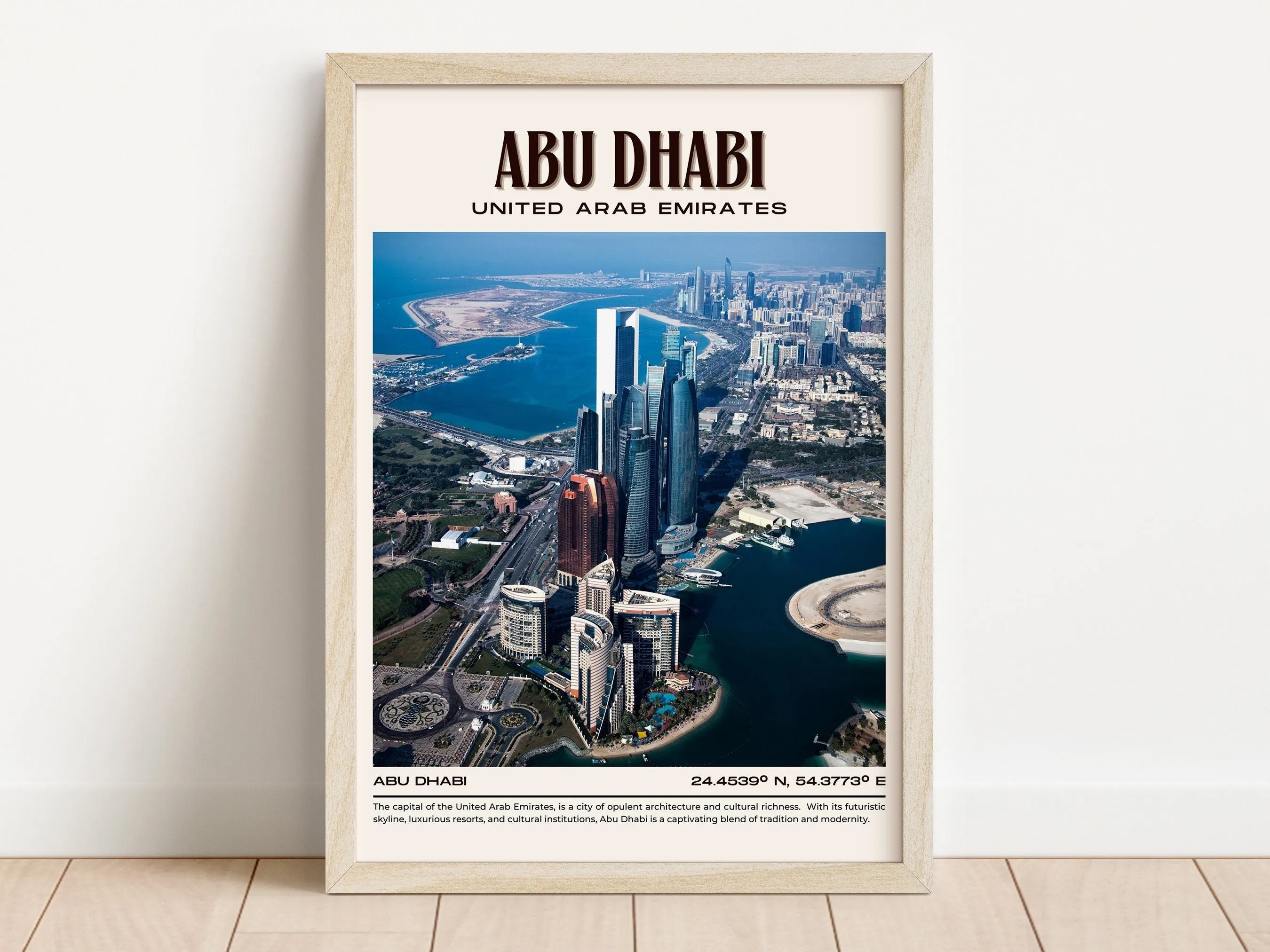 Abu Dhabi Vintage Wall Art, UAE