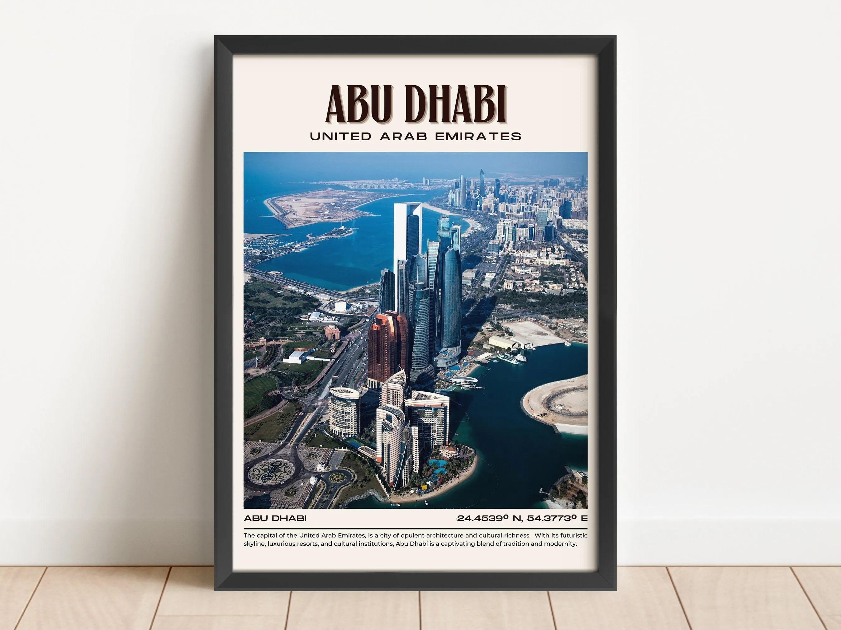 Abu Dhabi Vintage Wall Art, UAE