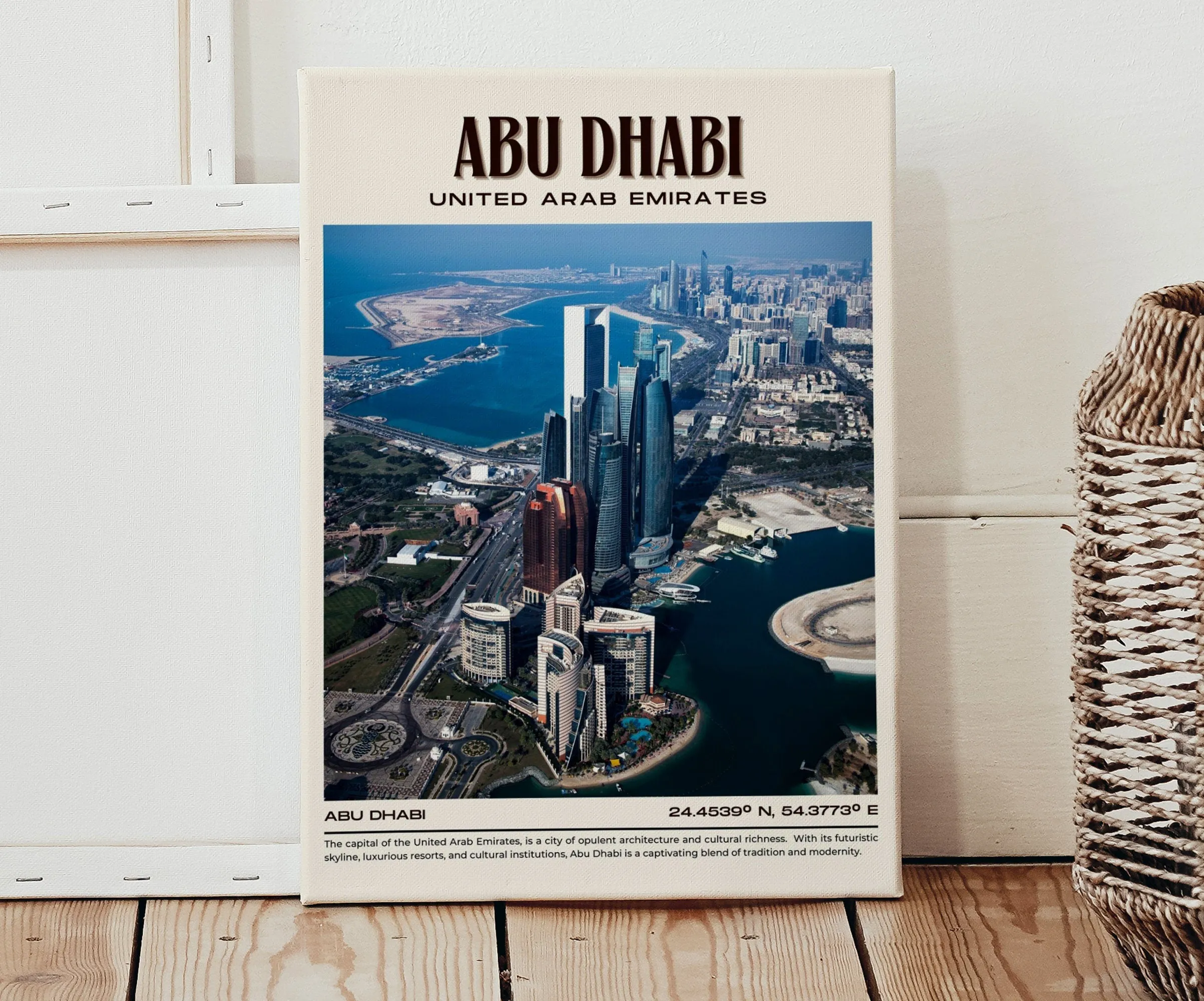 Abu Dhabi Vintage Wall Art, UAE