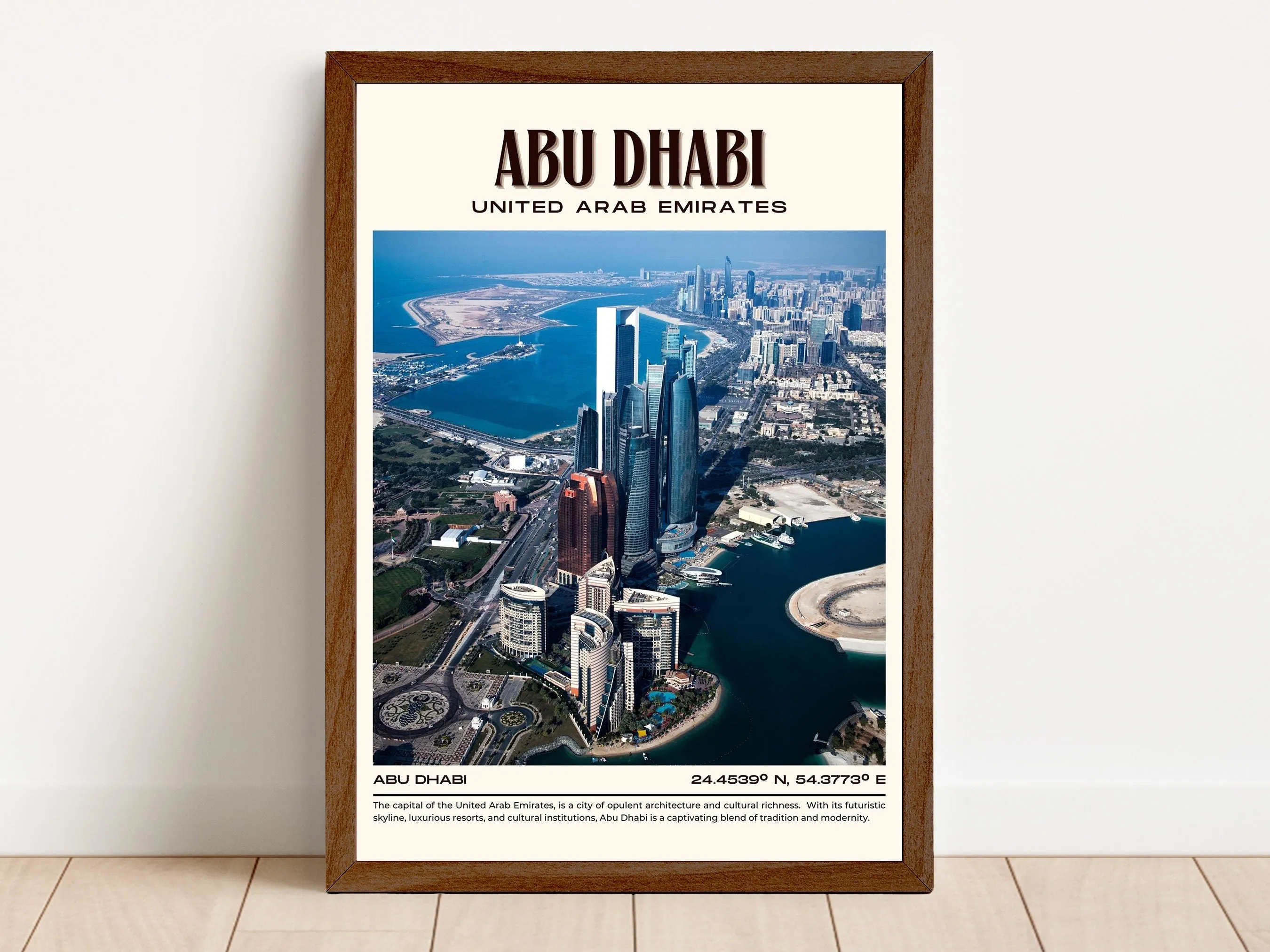 Abu Dhabi Vintage Wall Art, UAE