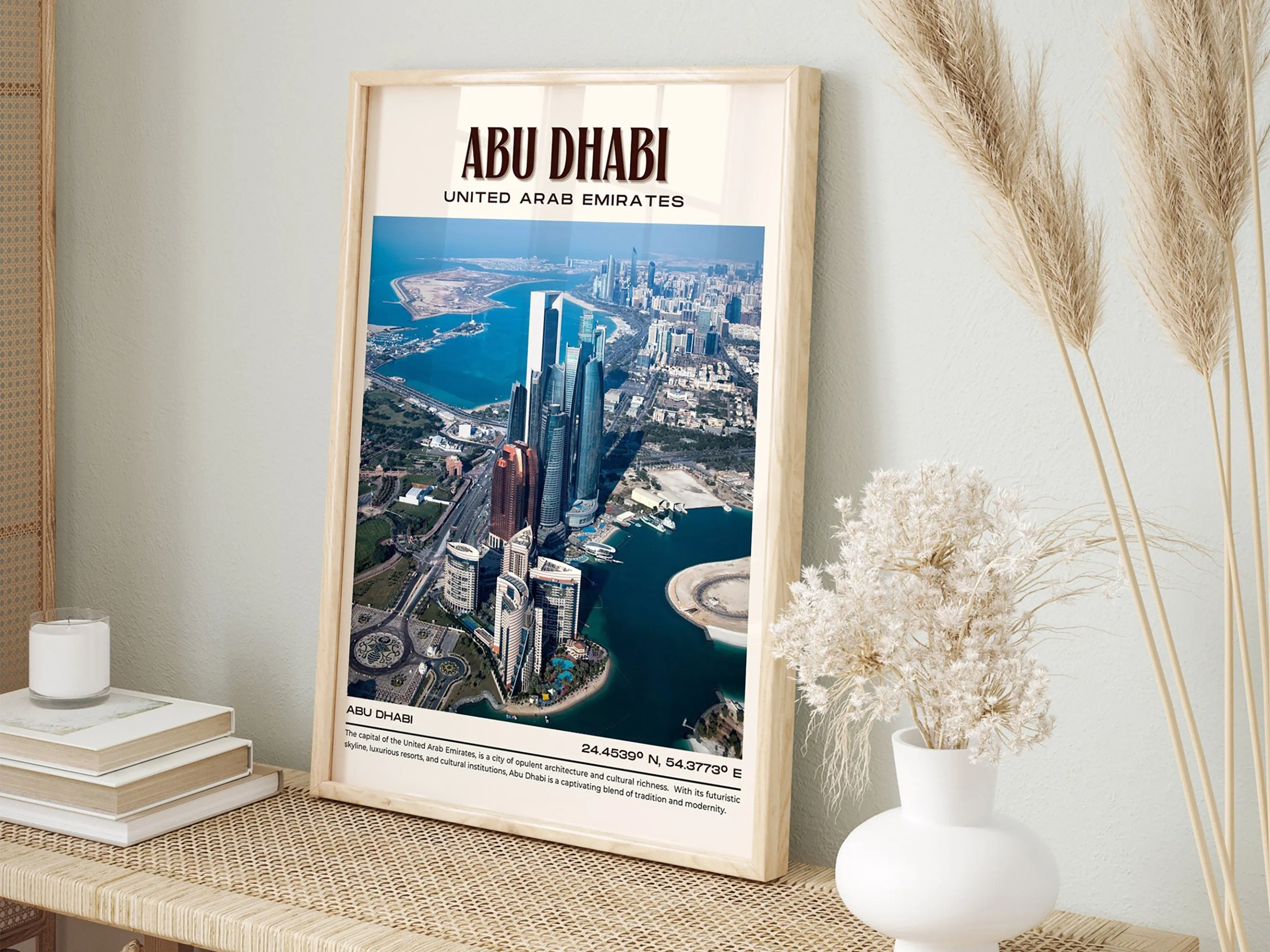 Abu Dhabi Vintage Wall Art, UAE
