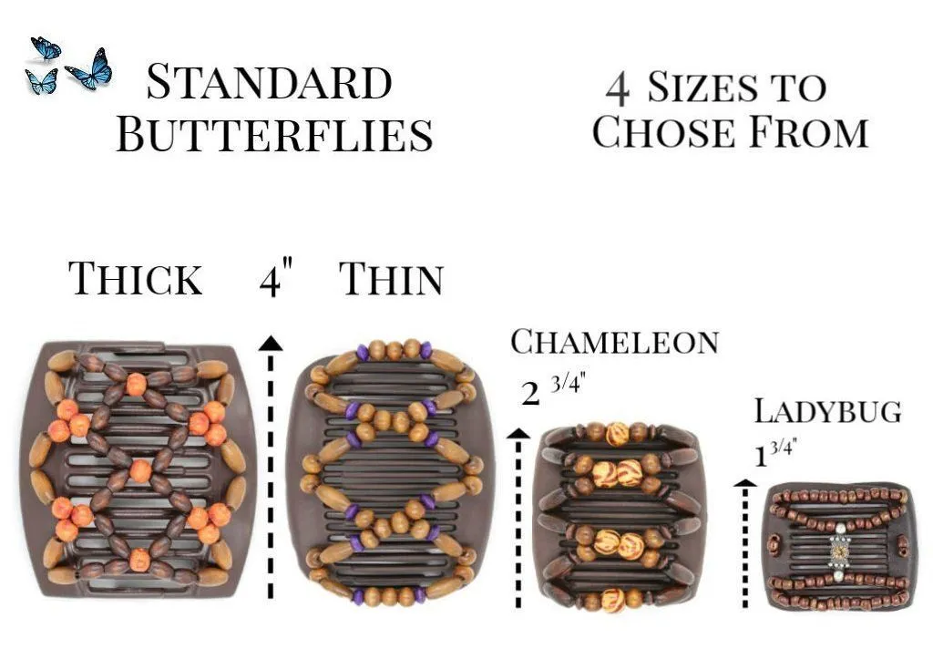 African Butterfly Thick Hair Comb - Tripla Black 19
