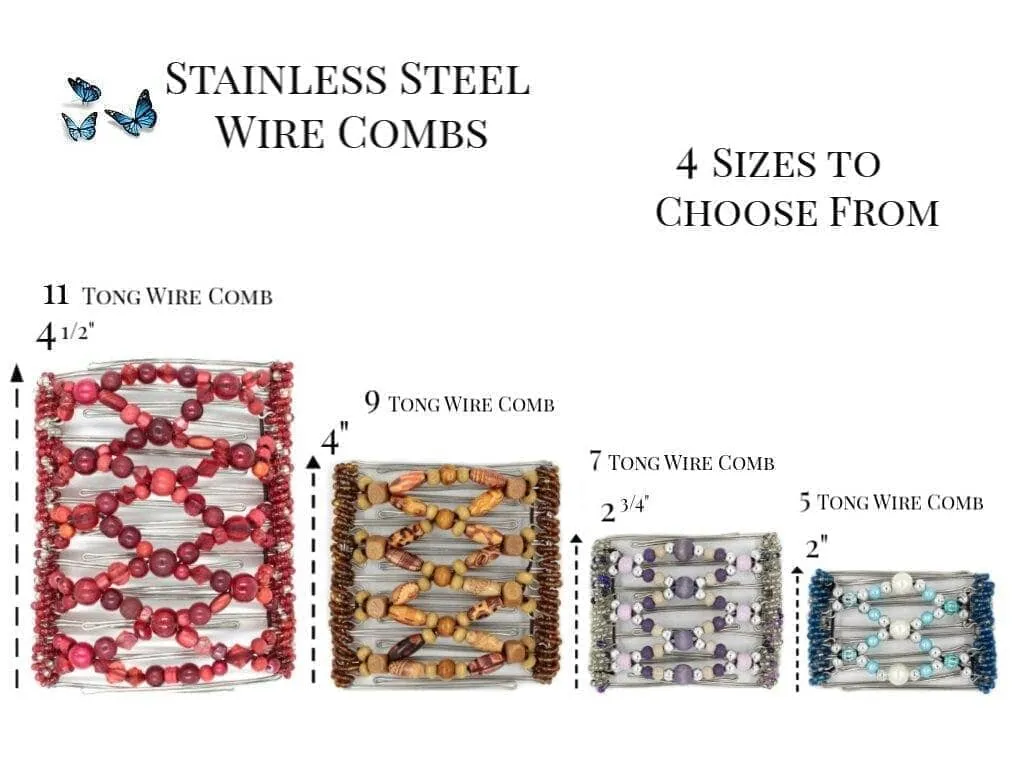 African Butterfly Wire Hair Clip - 9 Tong 700