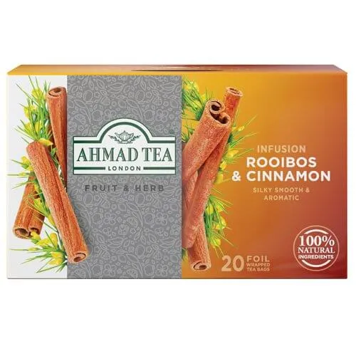 Ahmad Herbal Tea. Rooibos & Cinnamon 20 teabags