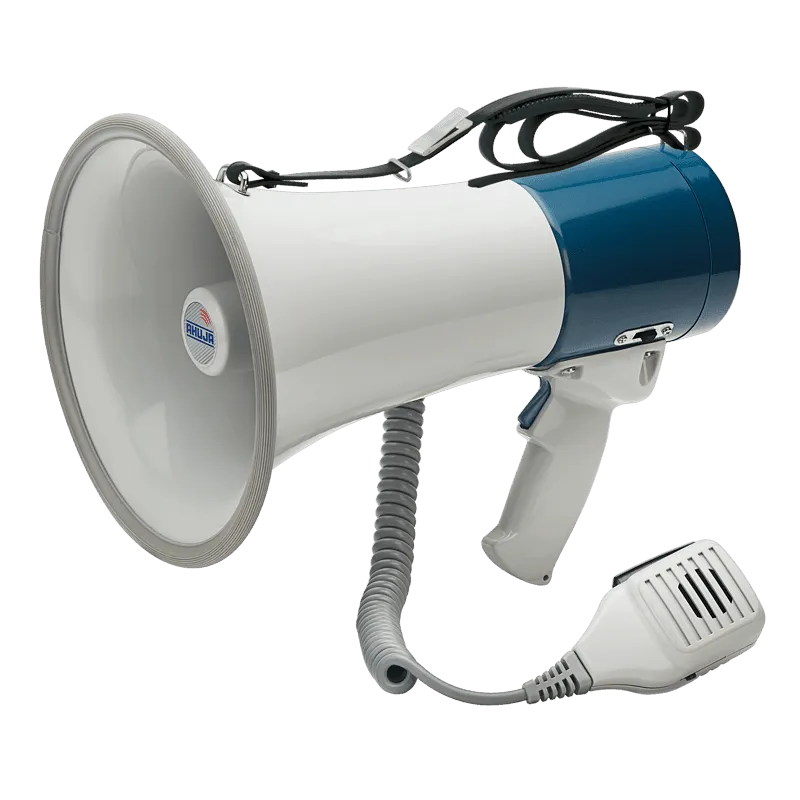 Ahuja AM22HSD Portable PA Megaphone 20W RMS Shoulder Sling & Hand Grip Type w/ Siren
