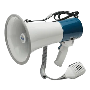 Ahuja AM30SS Portable PA System Megaphone 30W RMS w/ Siren, Microphone with Volume Control