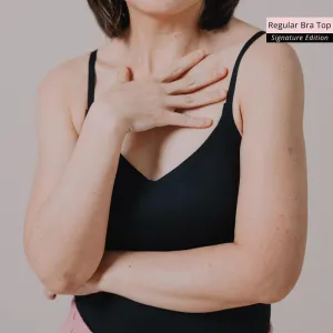 air-ee Seamless 2-in-1 Regular Bra Top (Signature Edition) - Black