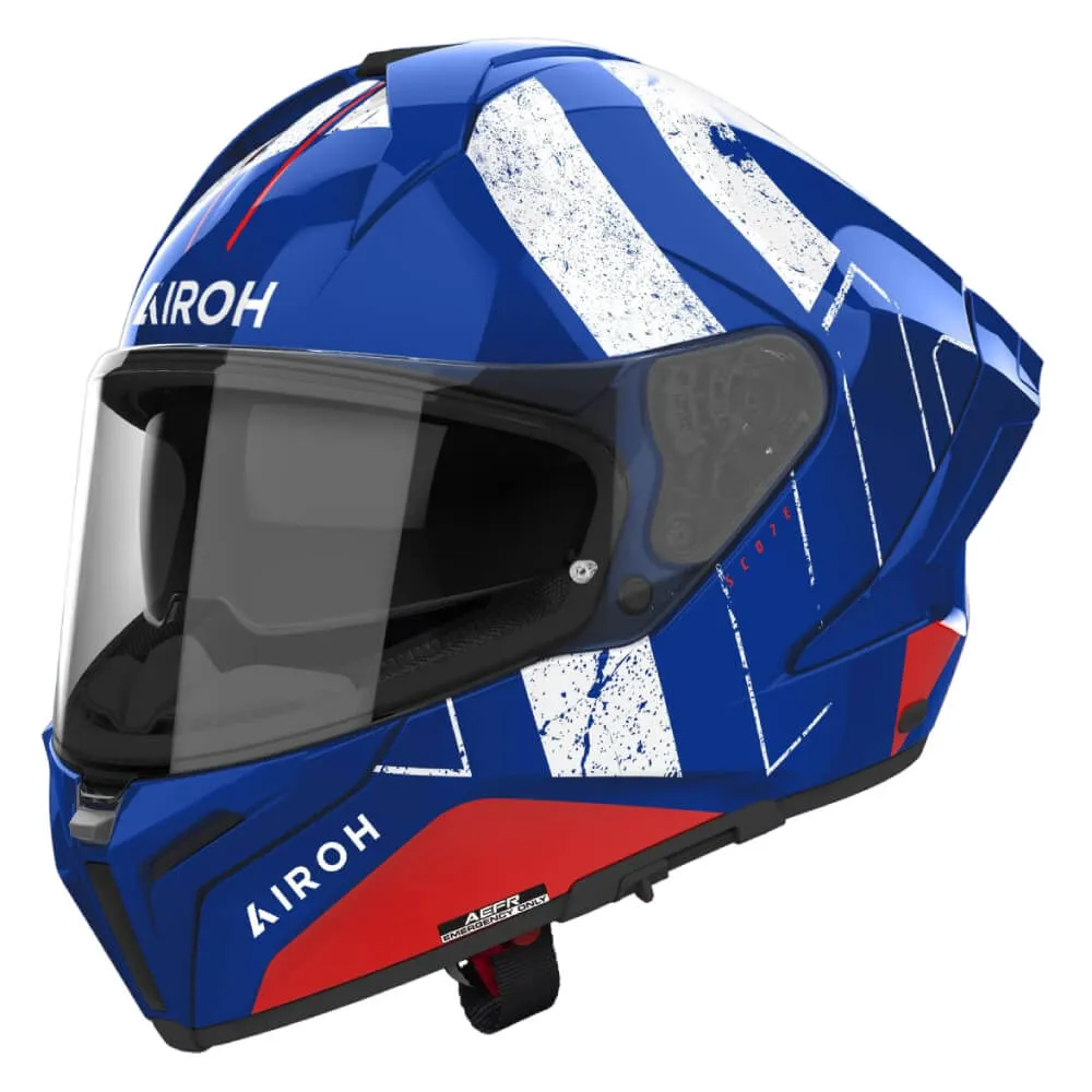 Airoh Matryx Helmet Scope Blue / Red Gloss