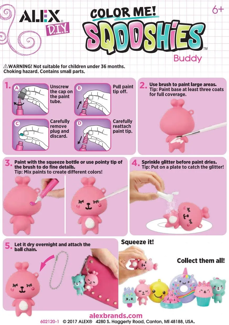 Alex Toys Color Me Sqooshies Buddy