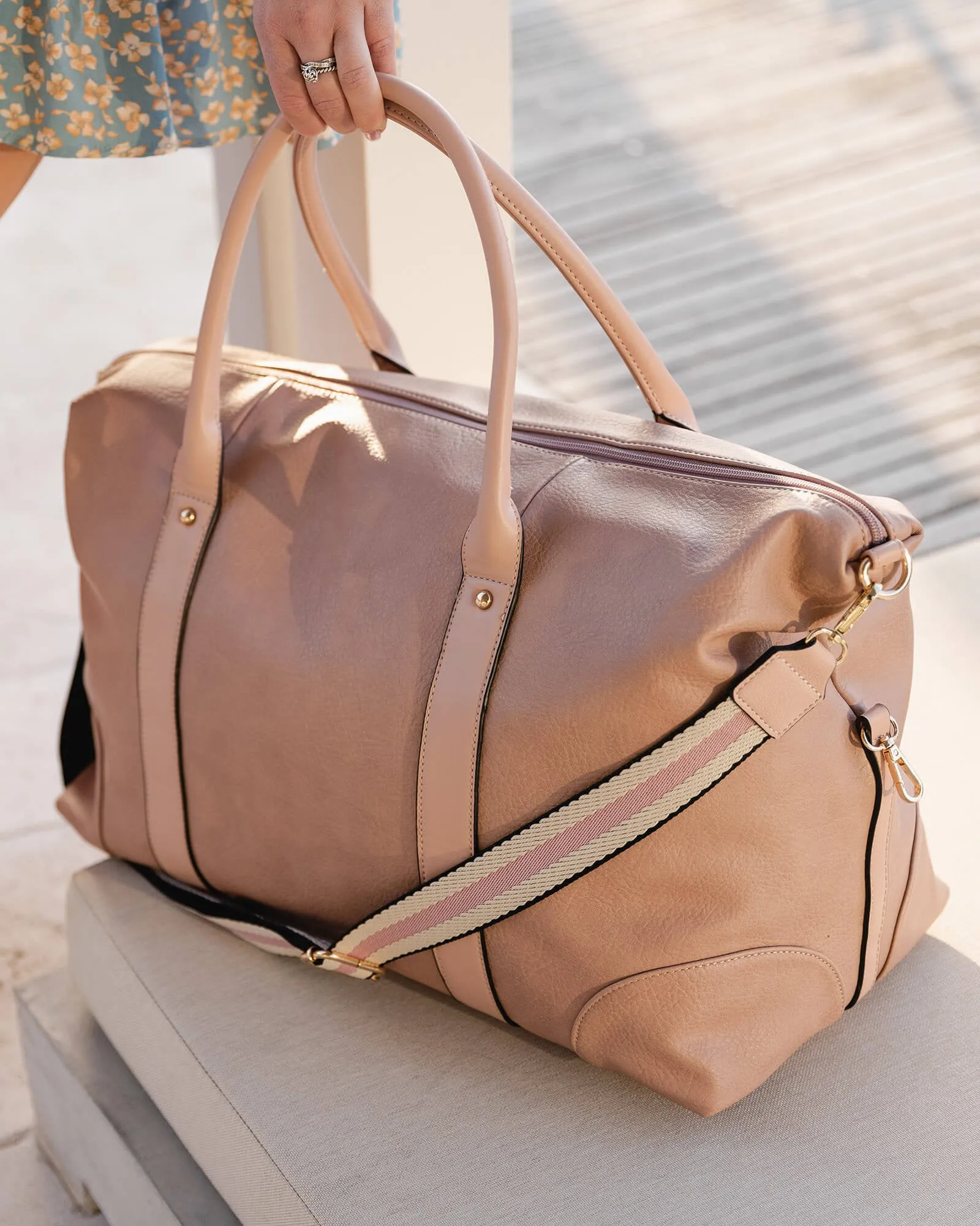 Alexis Stripe Strap Travel Bag