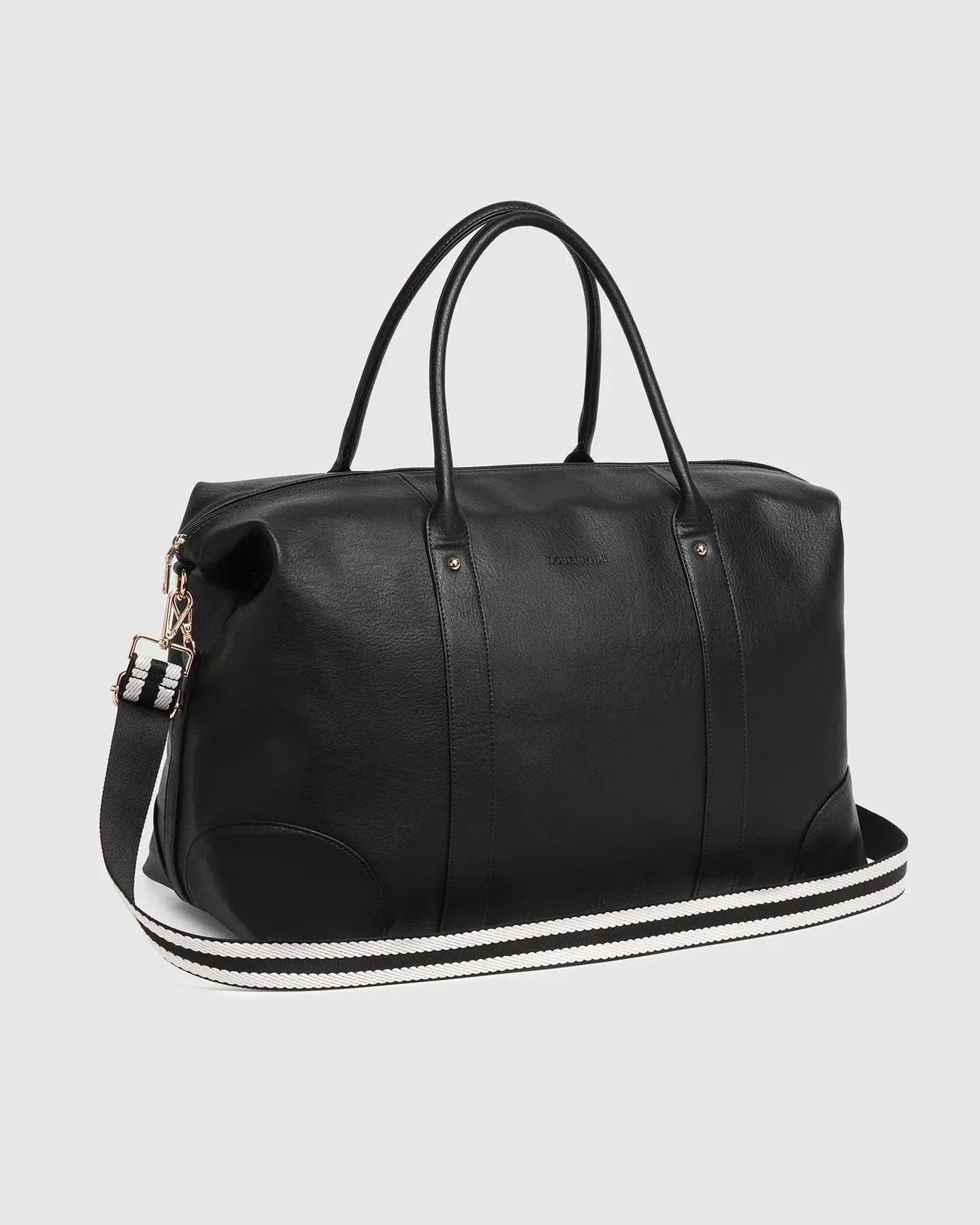 Alexis Stripe Weekender Travel Bag - Black Stripe