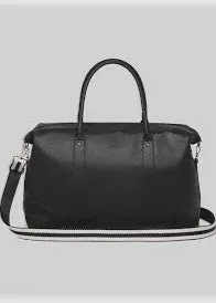 Alexis Stripe Weekender Travel Bag - Black Stripe