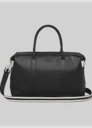 Alexis Stripe Weekender Travel Bag - Black Stripe