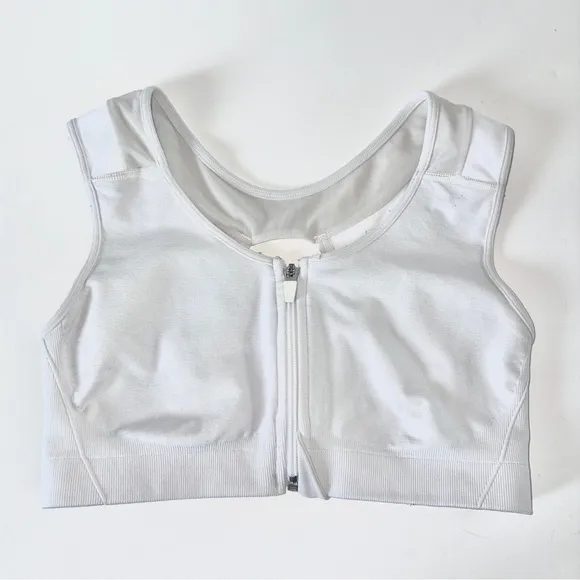 AlignMed Women Posture Sports Bra White and Gray