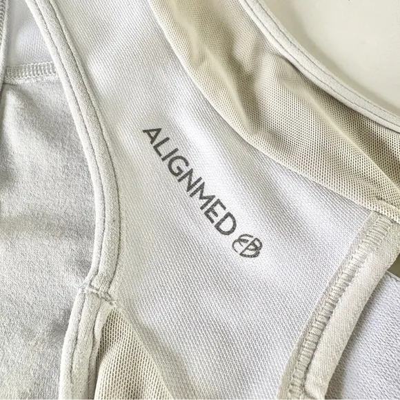 AlignMed Women Posture Sports Bra White and Gray