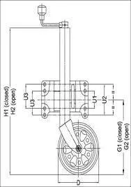 Alko Premium 10" Swing Up Jockey Wheel with Swivel Clamp