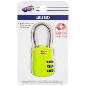 American Tourister Cable Lock - Lime