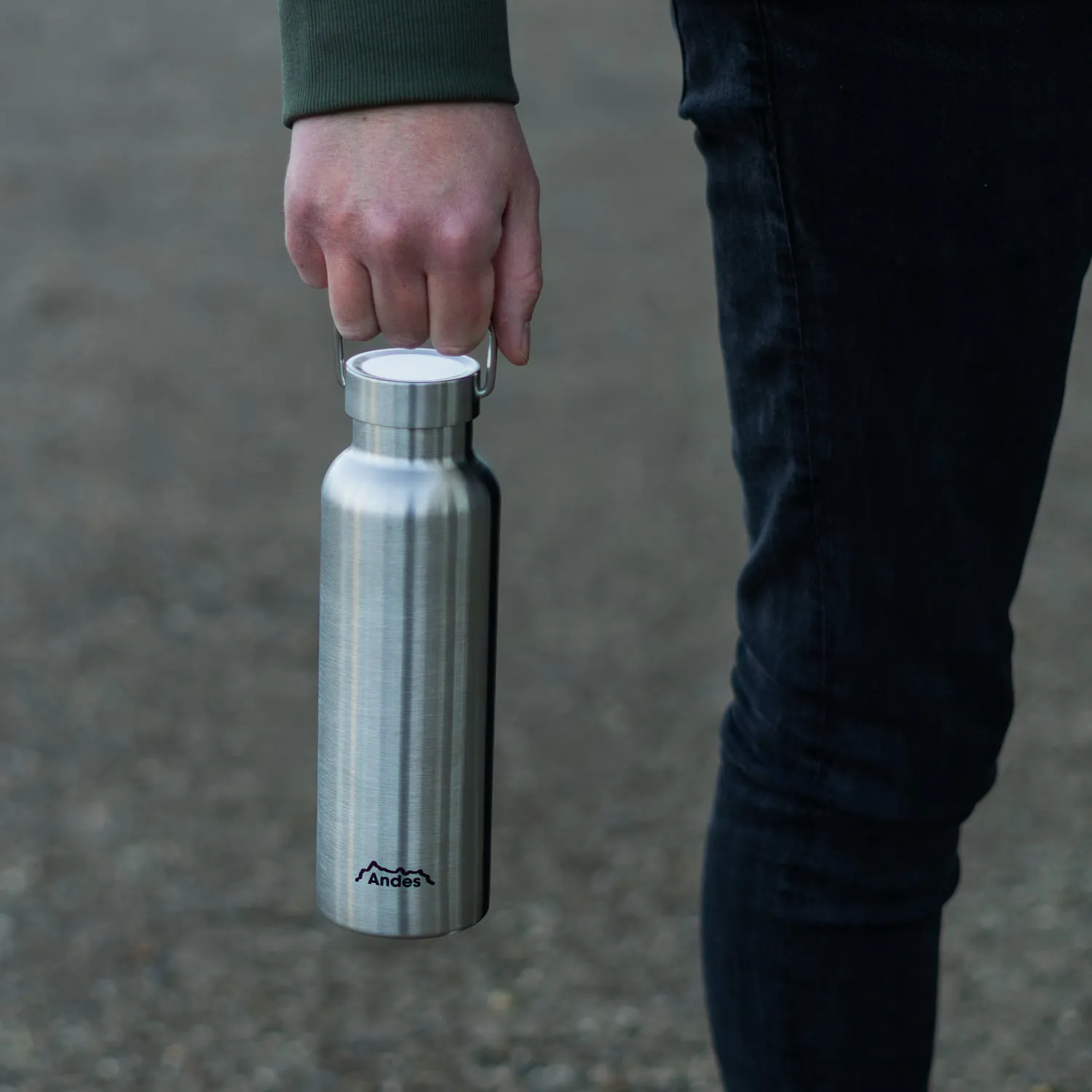 Andes Stainless Steel Insulated Vacuum Flask Travel Tea Thermos w/Handle 3 Sizes