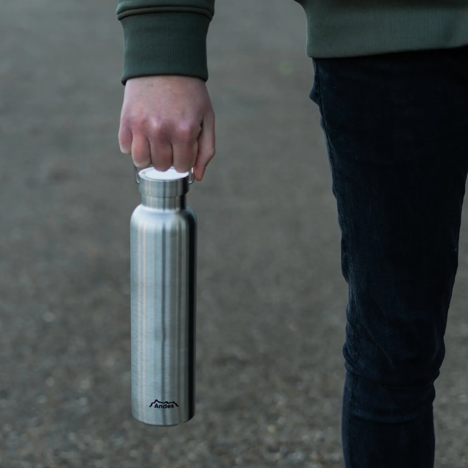 Andes Stainless Steel Insulated Vacuum Flask Travel Tea Thermos w/Handle 3 Sizes