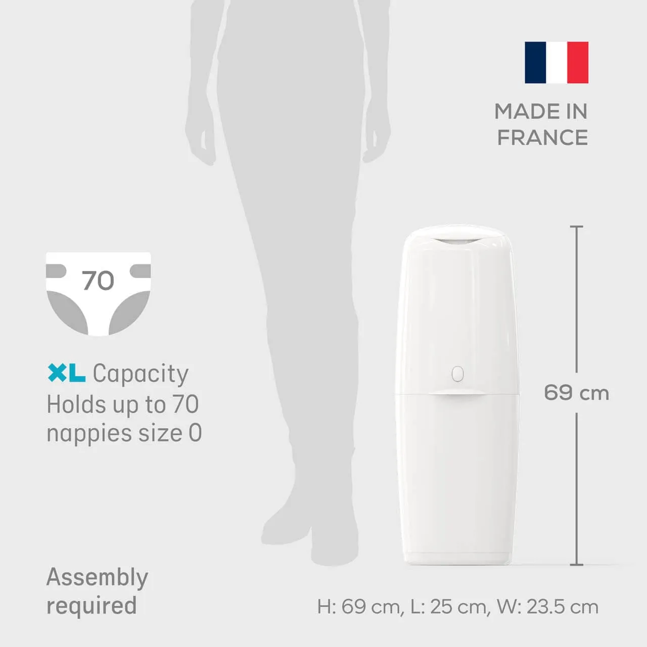 Angelcare Classic XL Nappy Bin (Starter Set)