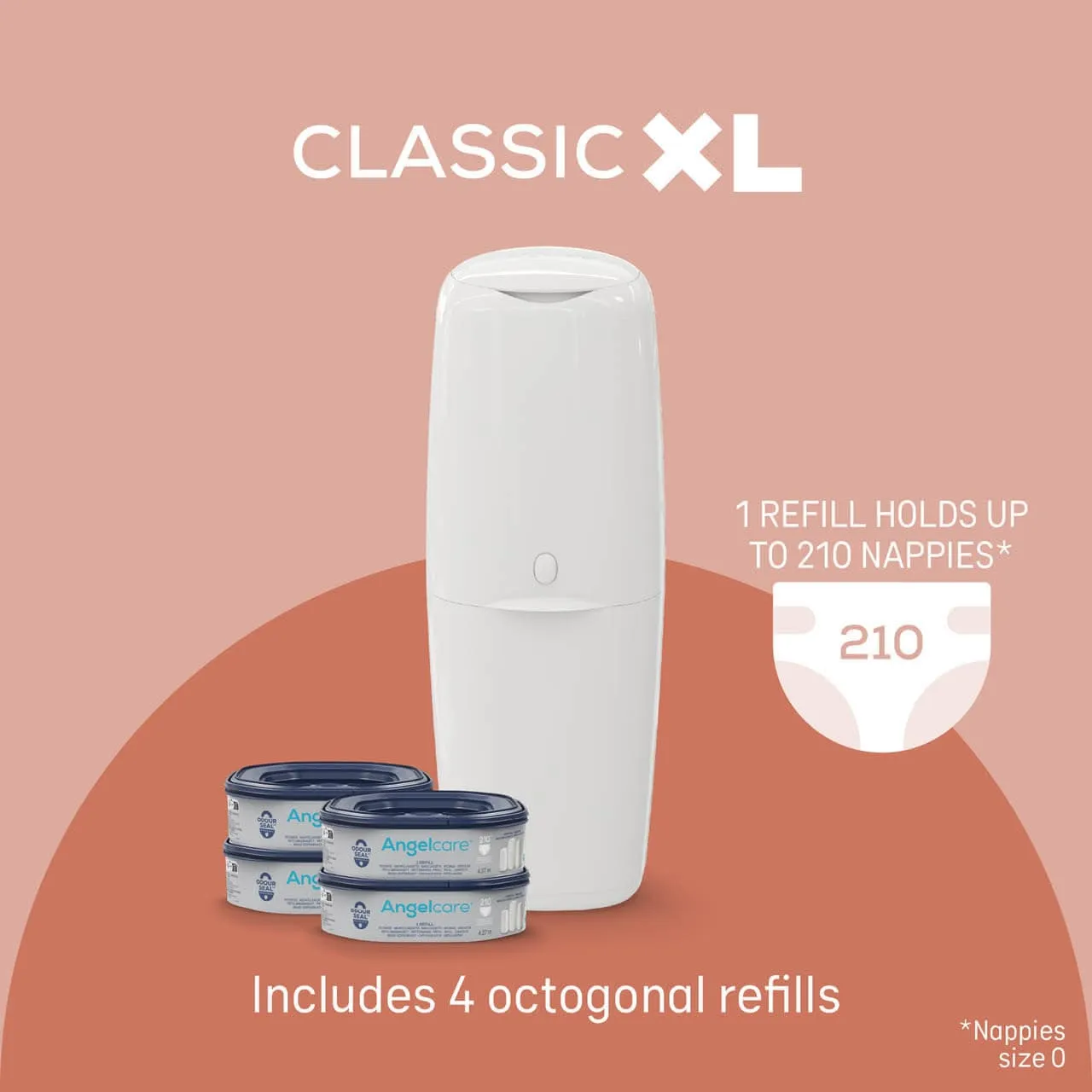 Angelcare Classic XL Nappy Bin (Starter Set)