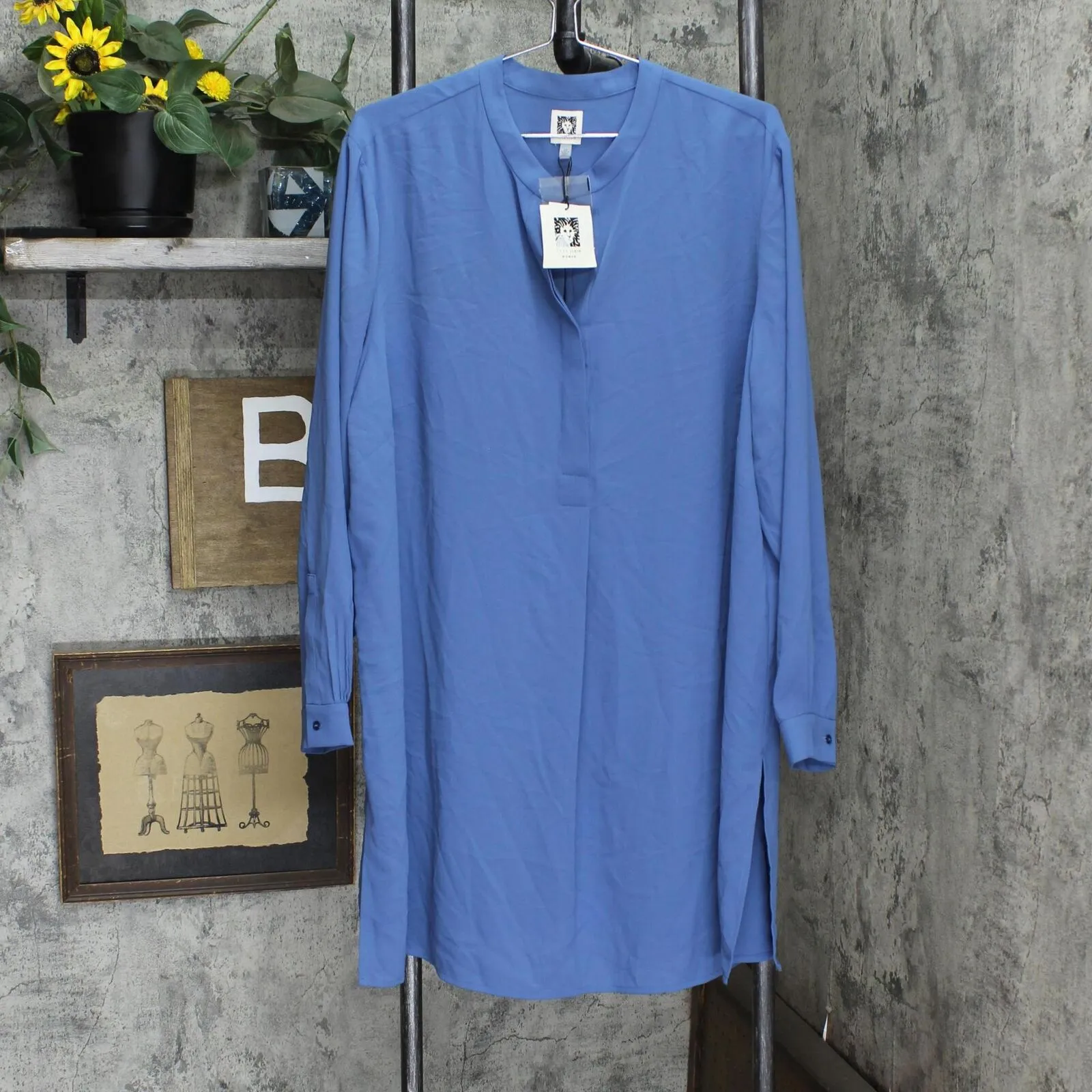 Anne Klein Plus Size Longer Length Nehru Tunic 10806222