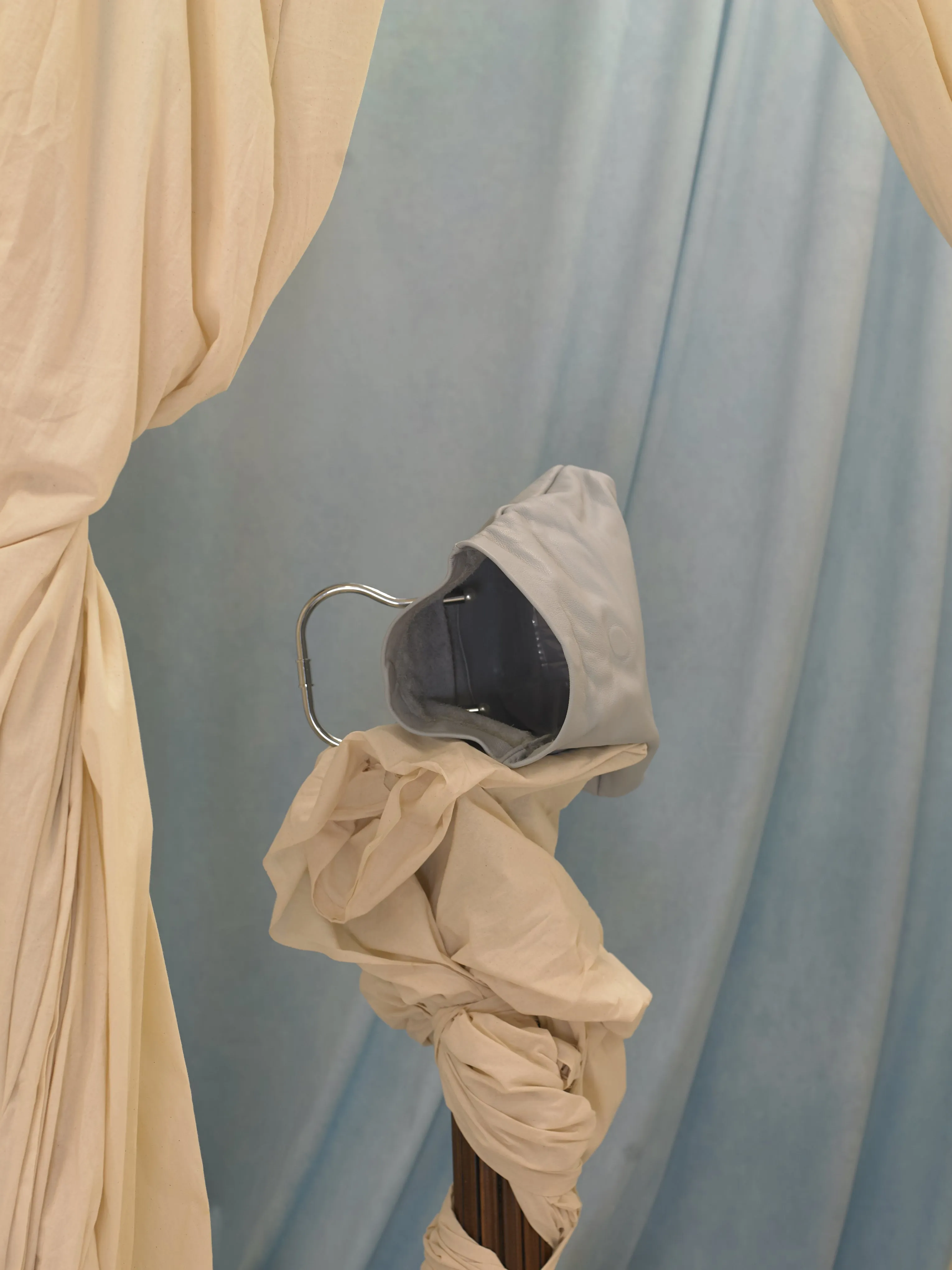 Artisanal Cloud Pouch Clutch - Greige