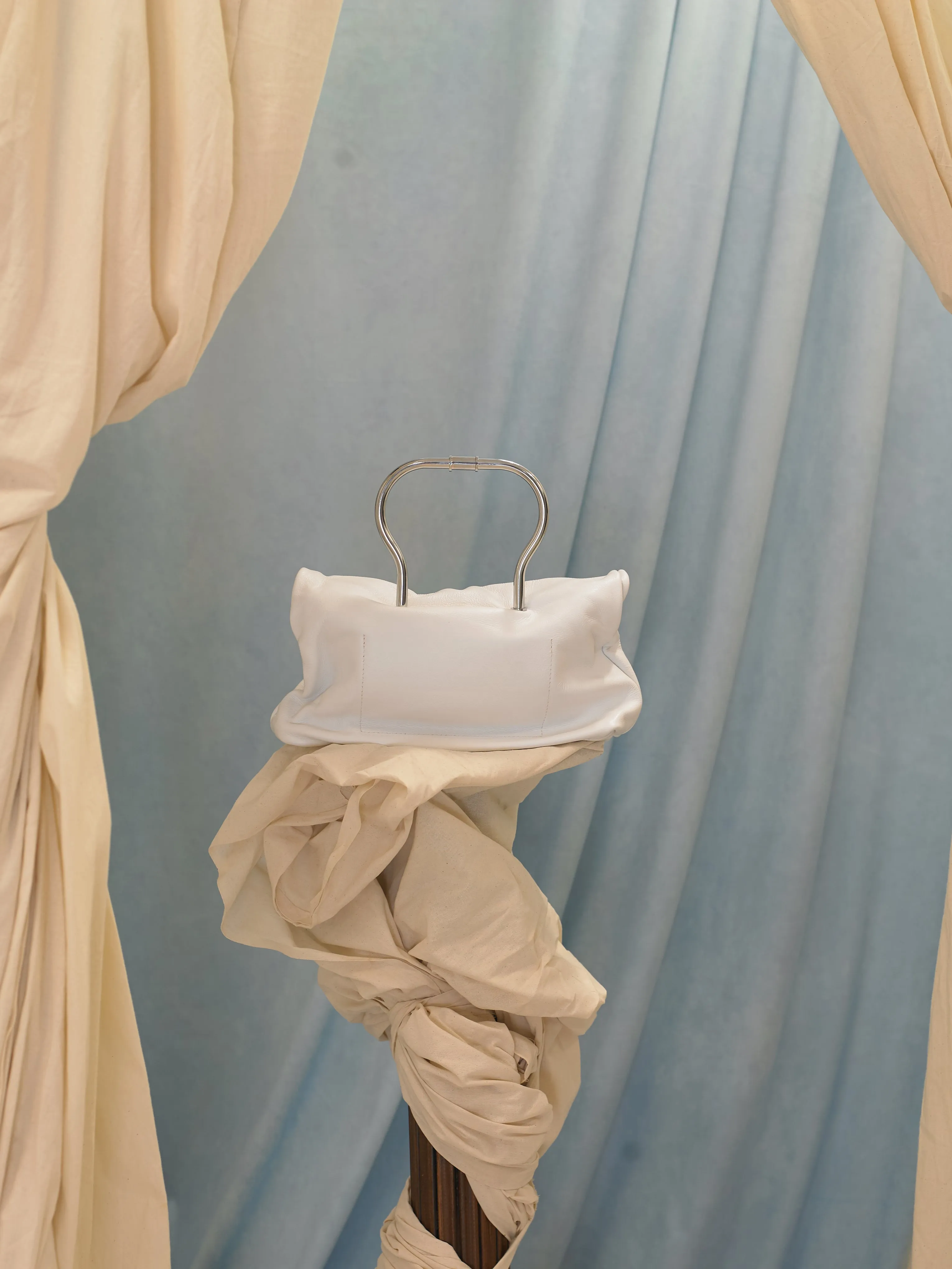 Artisanal Cloud Pouch Clutch - Ivory